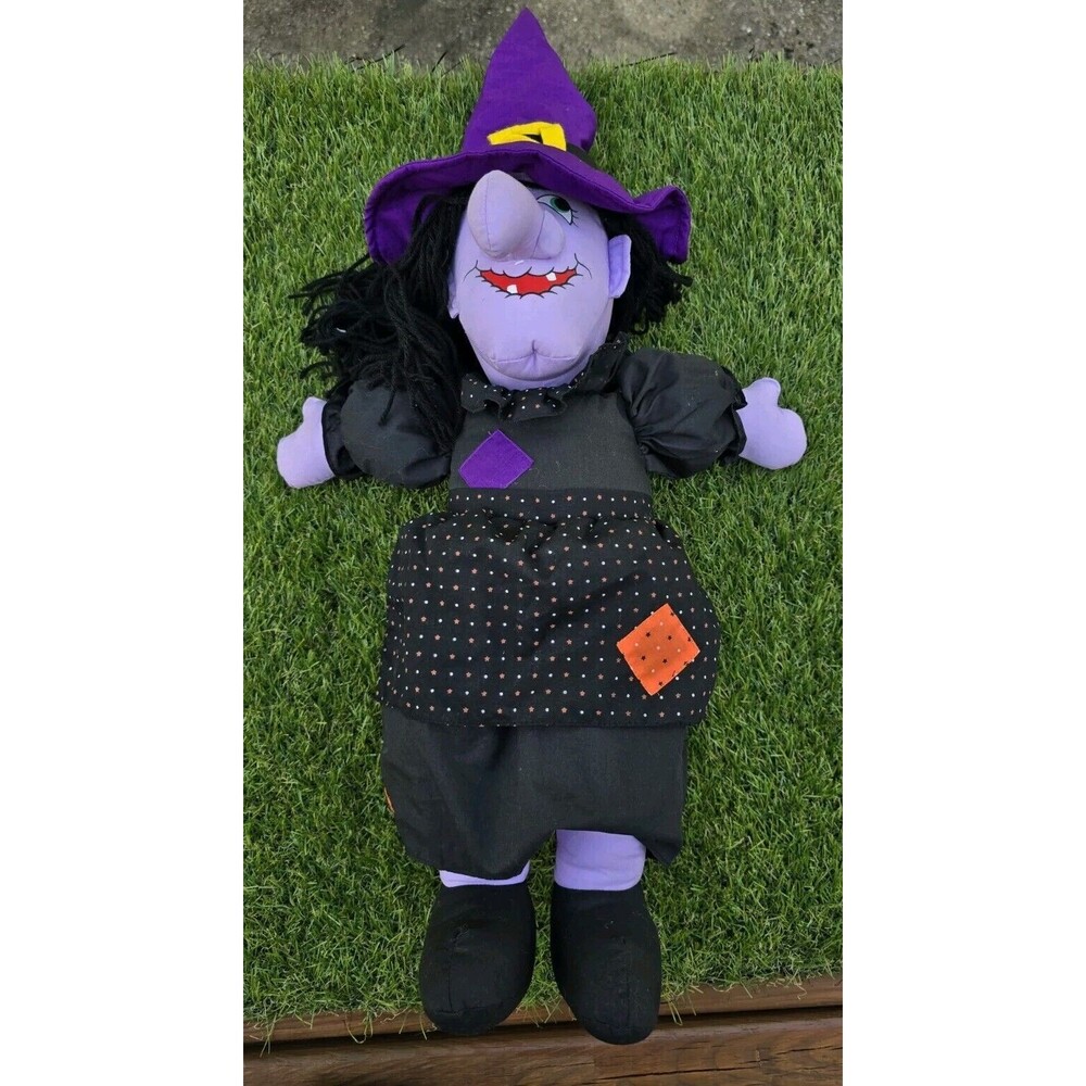 Creations By TL Toys 19” Witch Halloween Vintage Plush 1993 Toy Decor Rare